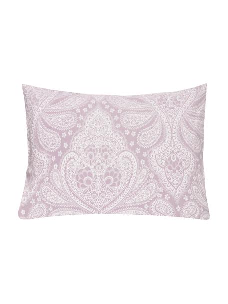 Taies d'oreiller lilas en coton bio renforcé paisley Manon, 2 pièces, Lilas, larg. 50 x long. 70 cm (2 pièces)
