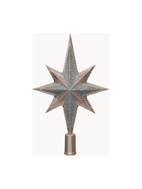 Estrella Árbol de Navidad Morning, Plástico, Plateado, bronceado, An 15 x Al 26 cm