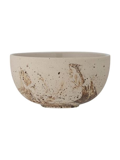 Ručne vyrobená miska s efektnou glazúrou Stacy, Kamenina, Béžová, tóny hnedej, Ø 14 cm x V 7 cm