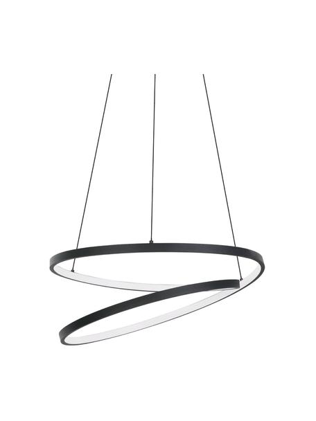 Suspension LED noire Ruotale, Noir mat, blanc, Ø 55 x haut. 150 cm
