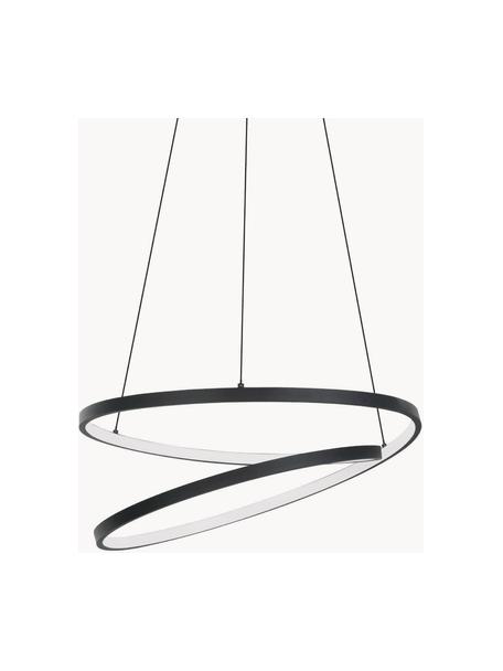 Lámpara de techo LED Ruotale, Pantalla: metal recubierto, Anclaje: metal recubierto, Cable: metal recubierto, Negro, blanco, Ø 55 cm