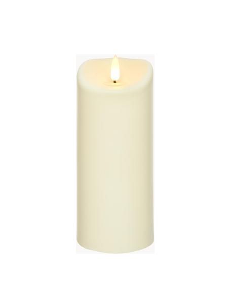 Bougie pilier LED à piles Bomi, haut. 18 cm, 2 pièces, Plastique, Blanc crème, Ø 8 x haut. 18 cm