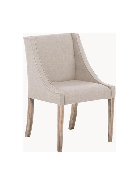 Silla tapizada Savannah, Tapizado: poliéster Alta resistenci, Patas: madera de haya maciza y p, Tejido beige, An 60 x F 60 cm
