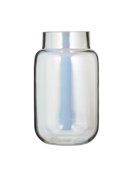 Grote glazen vaas Lasse, iriserend, Glas, Transparant, iriserend, Ø 13 x H 22 cm