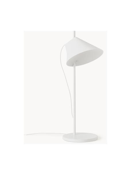 Lámpara de mesa grande LED regulable con temporizador Yuh, Estructura: latón pintado, Cable: plástico, Blanco, Ø 20 x Al 61 cm