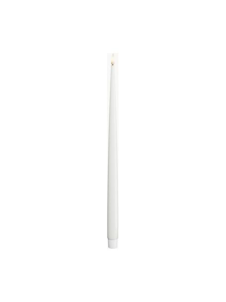 Ręcznie wykonana świeca stołowa LED Real Flame, W 38 cm, 2 szt., Tworzywo sztuczne z powłoką żywiczną, Biały, W 38 cm