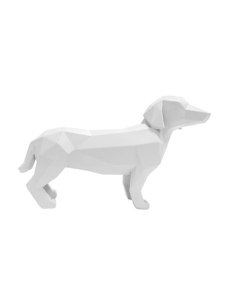Deko-Objekt Origami Dog, Kunststoff, Weiß, 30 x 21 cm