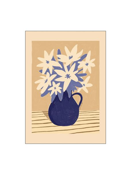 Plagát Lillies, Papier
Tento produkt je vyrobený z trvalo udržateľného dreva s certifikátom FSC®., Tóny béžovej a modrej, Š 30 x V 40 cm