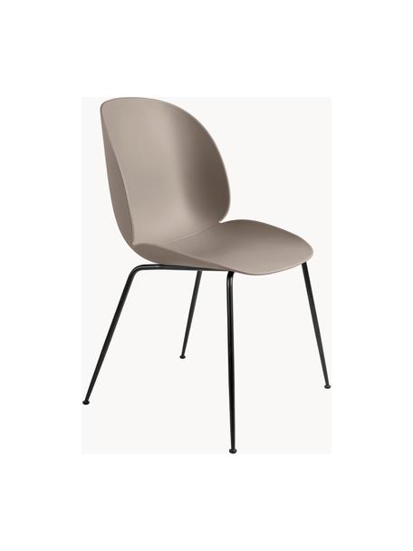 Chaise en plastique Beetle, Nougat, noir mat, larg. 56 x prof. 58 cm
