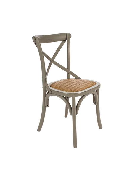 Silla Cross, Estructura: madera de abedul, Asiento: ratán natural, acabado de, Madera de abedul, An 46 x Al 87 cm