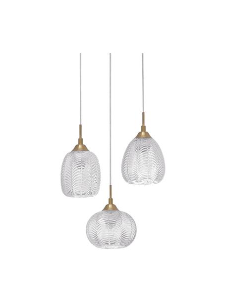 Lámpara de techo de vidrio satinado Vario, Fijación: aluminio recubierto, Pantalla: vidrio satinado, Cable: plástico, Anclaje: aluminio recubierto, Latón, Ø 39 x Al 24 cm