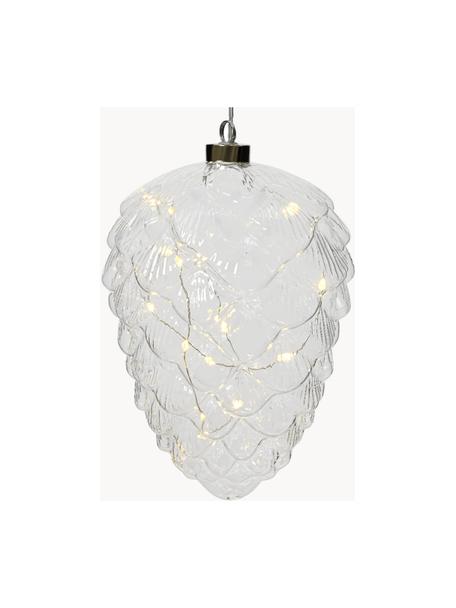 Adorno navideño con luces LED Cristal, Vidrio, Transparente, Ø 15 x Al 21 cm
