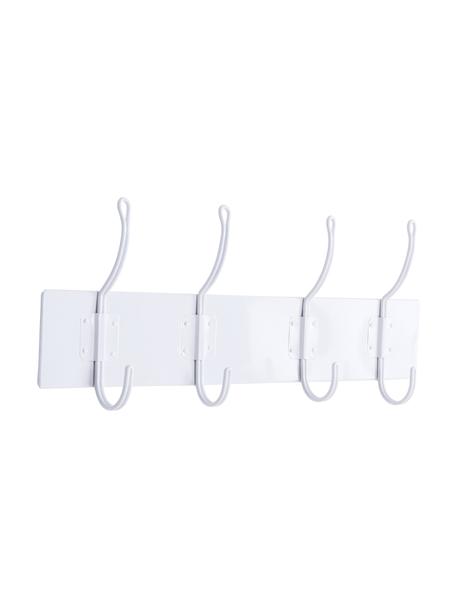 Metalen wandkapstok Riley, Gecoat metaal, Wit, B 56 x H 10 cm