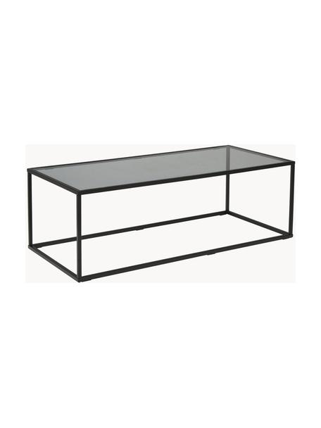 Konferenční stolek se skleněnou deskou Maya, Černá, transparentní, černá, Š 110 cm, H 50 cm