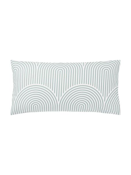 Baumwoll-Kopfkissenbezug Arcs, Webart: Renforcé Fadendichte 144 , Grün, Weiß, B 40 x L 80 cm