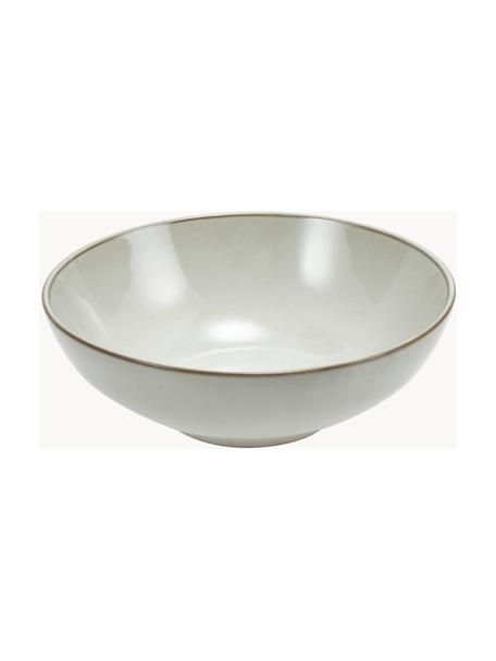 Ciotola da zuppa bowl in gres beige fatta a mano Thalia 2 pz, Gres, Beige, Ø 18 x Alt. 6 cm