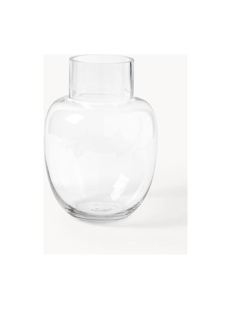 Handgefertigte Klassische Glas-Vase Lotta, H 25 cm, Glas, Transparent, Ø 18 x H 25 cm