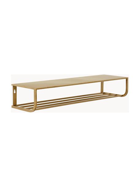 Nástenný vešiak z kovu Shelf, Potiahnutý kov, Odtiene zlatej, Š 80 x V 14 cm