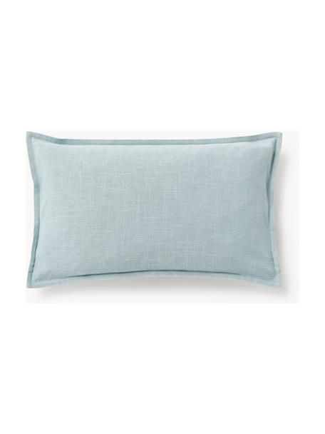 Housse de coussin 50s50 en coton Vicky, 100% coton, Bleu ciel, larg. 30 x long. 50 cm