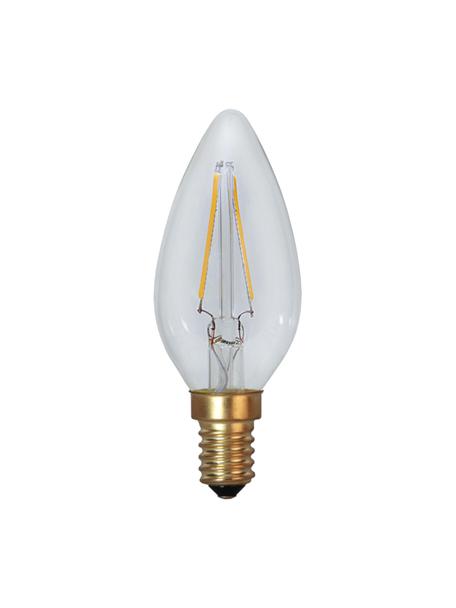 E14 žiarovka, hrejivá biela, 2 ks, Priehľadná, mosadzné odtiene, Ø 4 x V 10 cm, 2 ks