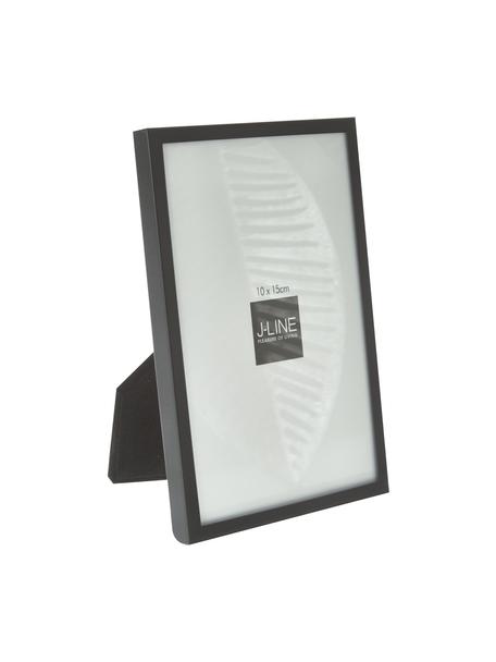 Bilderrahmen Fine, Rahmen: Metall, beschichtet, Rückseite: Mitteldichte Holzfaserpla, Schwarz, 10 x 15 cm