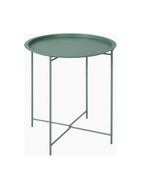 Runder Tablett-Tisch Sangro aus Metall, Metall, pulverbeschichtet, Salbeigrün, Ø 46 x H 52 cm