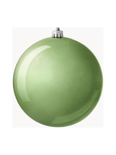 Bruchfeste Weihnachtskugel Stix, bruchfester Kunststoff, Salbeigrün, Ø 14 cm