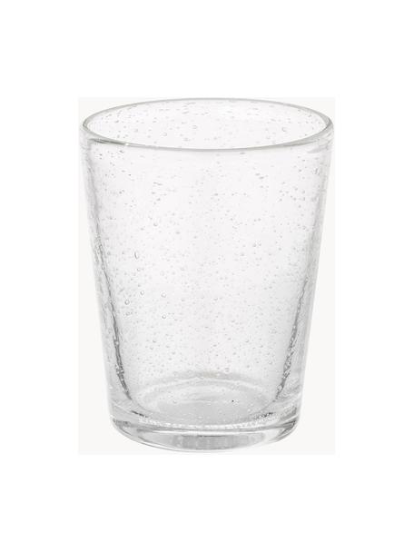 Ručně foukané sklenice se vzduchovými bublinami Bubble, 4 ks, Foukané sklo, Transparentní, Ø 8 x V 10 cm, 250 ml