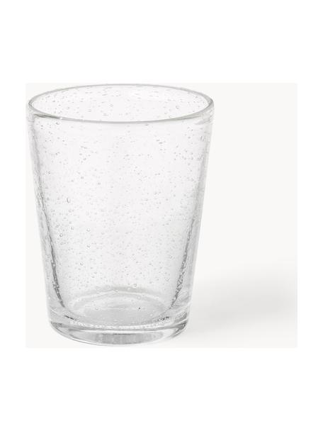 Ručne fúkané poháre na vodu Bubble, 4 ks, Fúkané sklo, Priehľadná, Ø 8 x V 10 cm, 250 ml