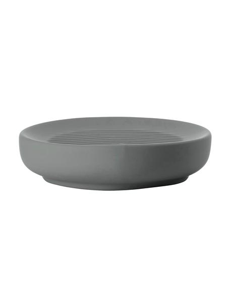 Porte-savon en porcelaine Ume, Porcelaine, Gris, Ø 12 x haut. 3 cm