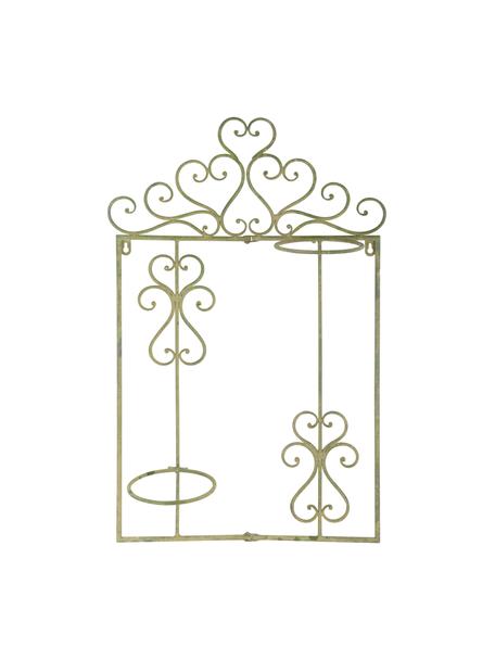 Narożny uchwyt na donice Clarissa, Metal powlekany, Zielony, S 42 x W 69 cm