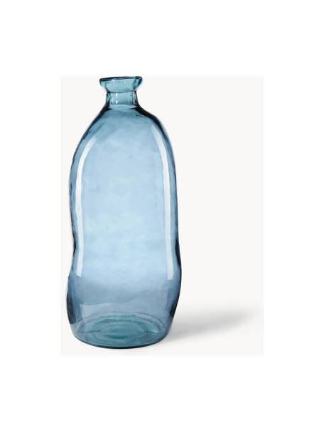 Flaschenvase Dina, Recyceltes Glas, GRS-zertifiziert, Blau, Ø 34 x H 73 cm