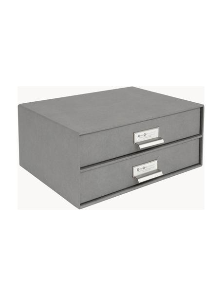Bureau organizer Birger, Organizer: stevig gelamineerd karton, Lichtgrijs, zilverkleurig, B 33 x H 14 cm