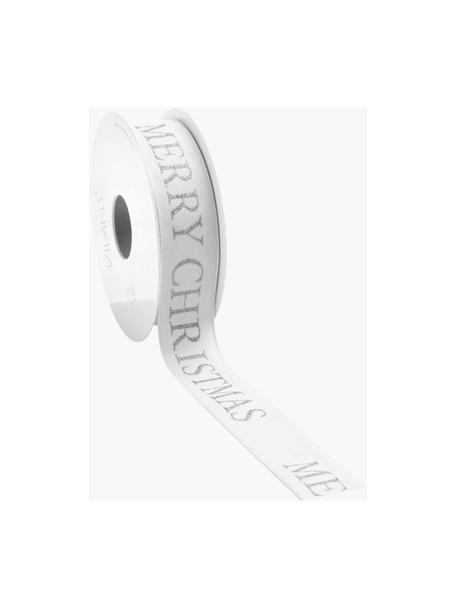 Dárková stuha Textire, Polyester, Bílá, stříbrná, Š 3 cm, D 1 500 cm