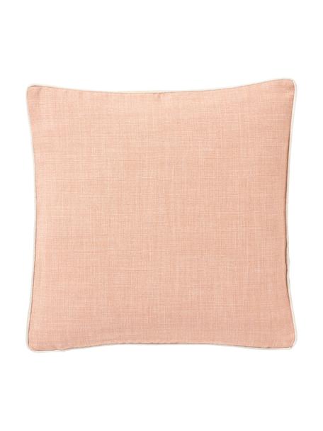 Poťah na vankúš s dvojfarebným lemovaním Cressida, 100 % polyester, Bledoružová, Š 45 x D 45 cm