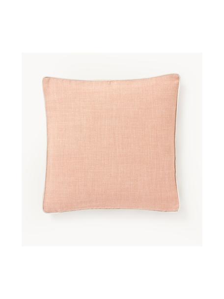 Poszewka na poduszkę z lamówką Cressida, 100% poliester, Blady różowy, S 45 x D 45 cm