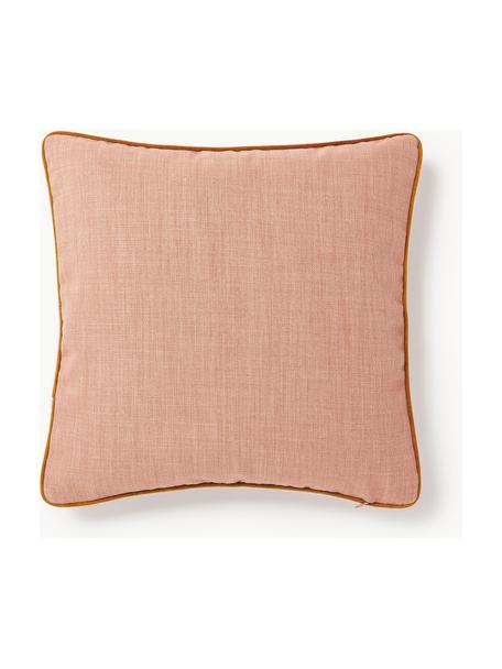 Kissenhülle Cressida mit zweifarbiger Kederumrandung, 100 % Polyester, Peach, B 45 x L 45 cm