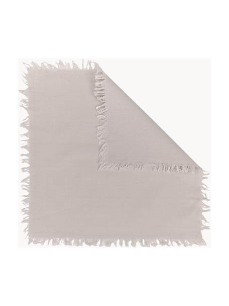 Tovagliolo in cotone con frange Nalia 2 pz, Cotone, Beige chiaro, Larg. 35 x Lung. 35 cm