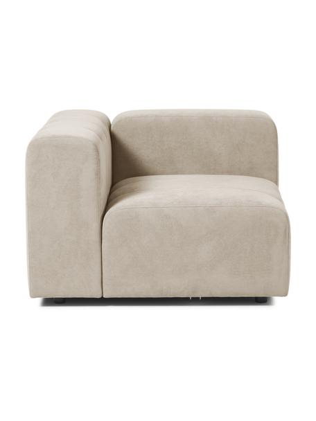 Eckmodul Lena, Bezug: Webstoff (88% Polyester, , Gestell: Kiefernholz, Schichtholz,, Webstoff Beige, B 105 x T 106 cm, Eckteil links