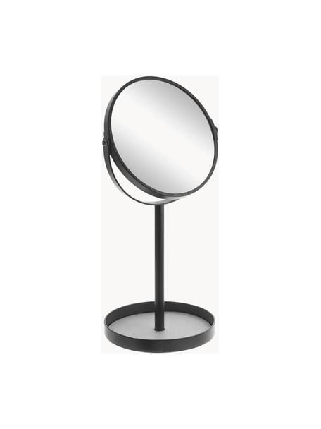 Kosmetikspiegel Tower, Spiegelfläche: Spiegelglas, Schwarz, B 18 x H 33 cm