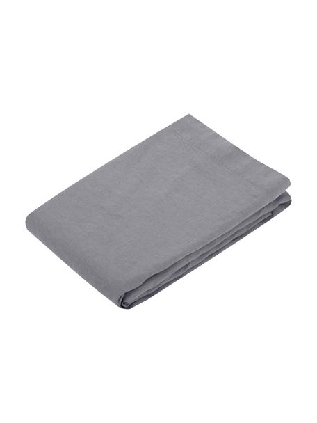 Lenzuolo in lino Nature, 52% lino, 48% cotone
Con effetto stonewash per una presa morbida, Grigio scuro, Larg. 160 x Lung. 270 cm