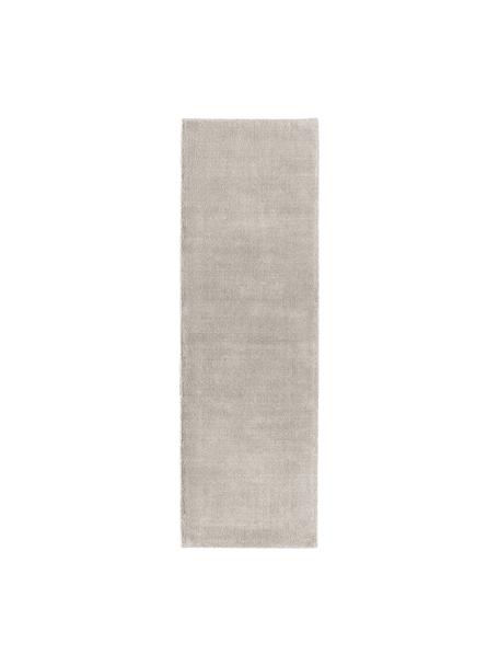 Handgeweven kortpolige loper Ainsley in lichtgrijs, 60% polyester, GRS-gecertificeerd
40% wol, Lichtgrijs, B 80 x B 250 cm