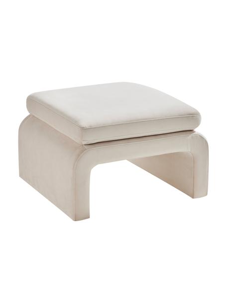 Tabouret en velours Mika, Velours beige, larg. 70 x haut. 45 cm