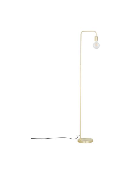 Lámpara de lectura de metal Flow, Lámpara: metal, latón, Cable: cubierto en tela, Latón cepillado, An 33 x Al 153 cm