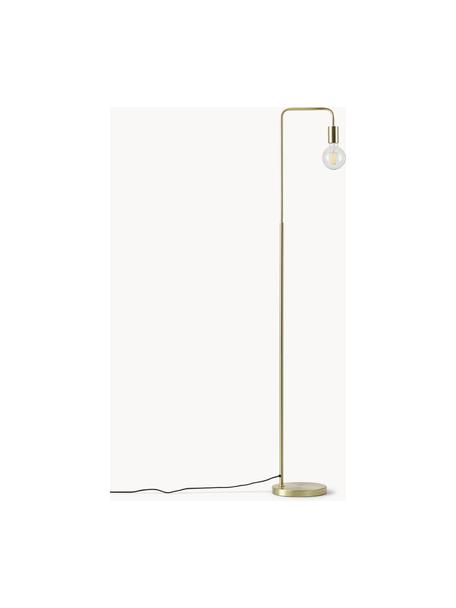 Kovová lampa na čtení Flow, Zlatá, V 153 cm