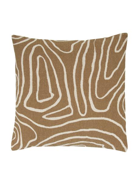 Poszewka na poduszkę Nomad, 100% bawełna, Kremowobiały, odcienie karmelowego, S 45 x D 45 cm