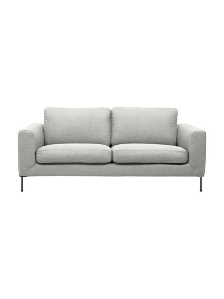Sofa Cucita (2-Sitzer) mit Metall-Füßen, Bezug: Webstoff (Polyester) Der , Gestell: Massives Kiefernholz, FSC, Füße: Metall, lackiert, Webstoff Hellgrau, B 187 x T 94 cm
