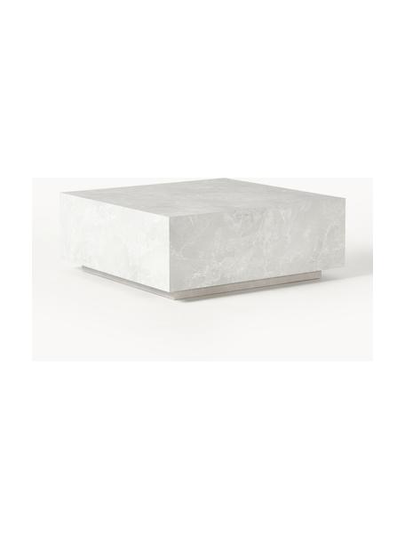 Tavolino da salotto effetto travertino Lesley, Pannello di fibra a media densità (MDF) rivestito con foglio di melamina, Effetto travertino beige, opaco, Larg. 90 x Alt. 35 cm