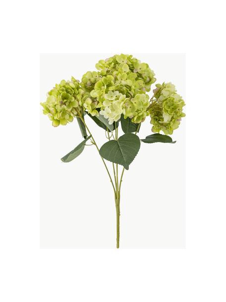 Fiore artificiale Hortensie, Plastica, poliestere, metallo, Tonalità verdi, Lung. 49 cm