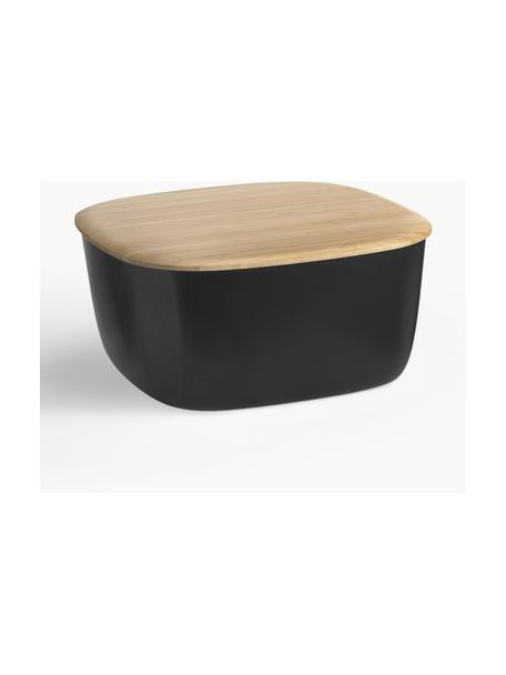 Panera con tapadera de bambú Box It, Negro, madera de bambú, An 23 x Al 11 cm